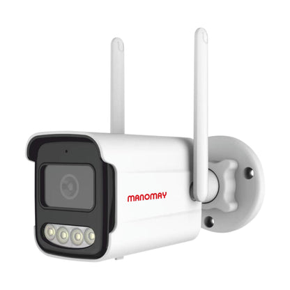 MANOMAY Protect Air 3MP [4g Sim Based] Bullet Security Camera, 10x Digital Zoom, Full Duplex Two-Way Audio, Color Night Vision, Humanoid Alerts, Alexa Compatible, Micro SD & Cloud Storage