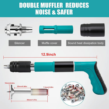 Jashgop Manual Steel Nail Gun Tool With 12 Nail | Mini Nail Fixation Tool | Portable Mini Nail Shooting Machine | Nail Wall Fixing Tool